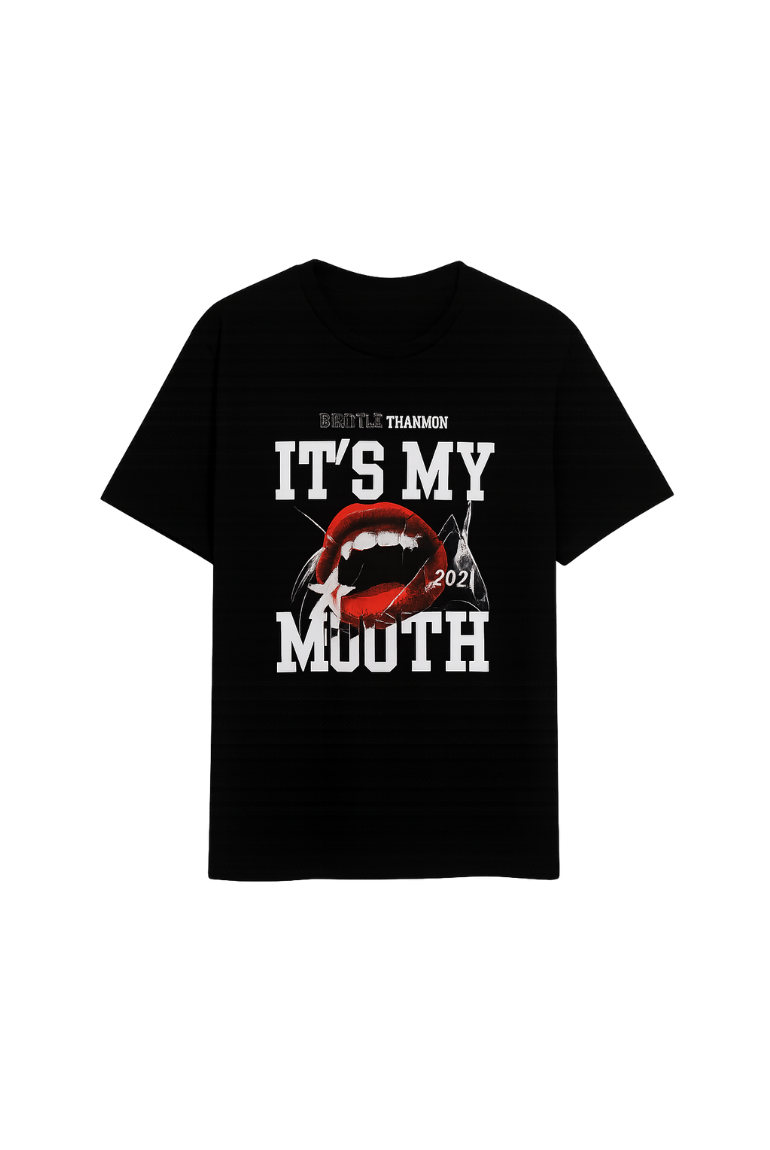 Bold Statement Tee – It's My Mouth - BlackCat