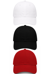 3-Pack Basic Soft Caps