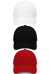 3-Pack Basic Soft Caps