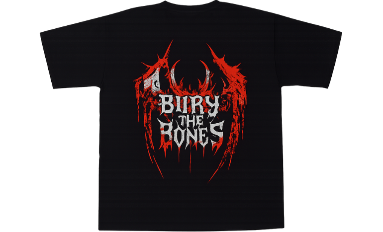 BURY THE BONES - Oversized Tee - BlackCat