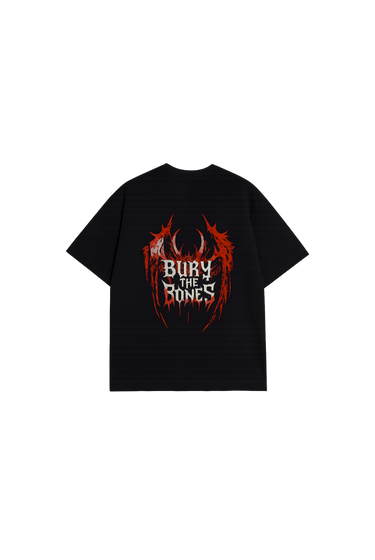 BURY THE BONES - Oversized Tee - BlackCat